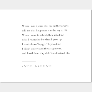 John Lennon Quote Posters and Art